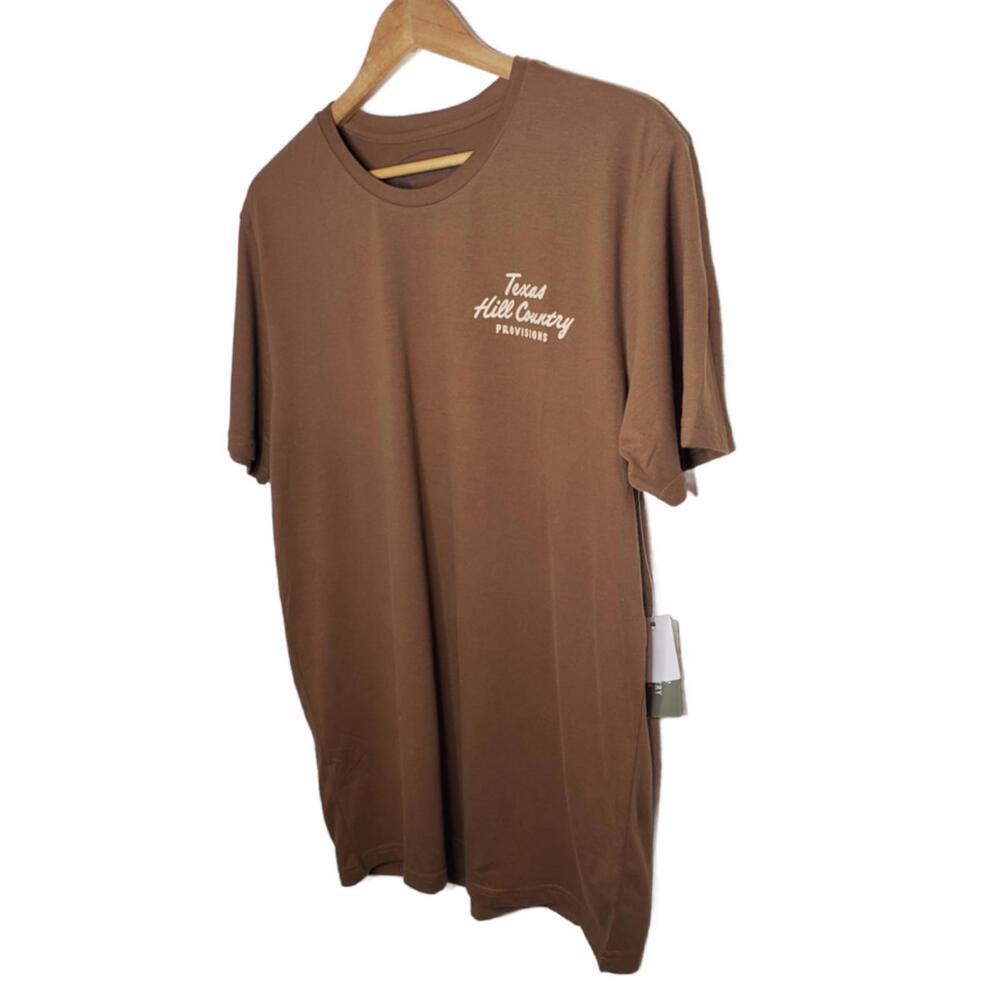 Texas Hill Country Provisions Mens Sz M Brown Feather Grass Western Graphic Tee - Picture 3 of 5